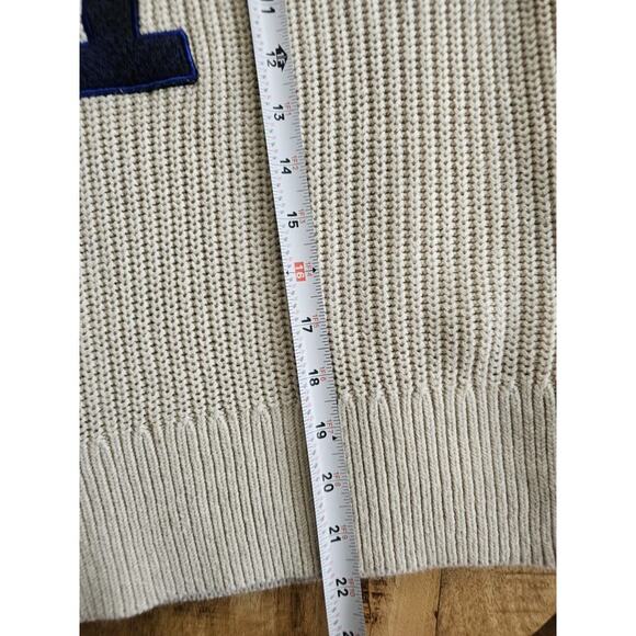 Tommy Hilfiger Monogrammed Applique Relaxed Sweater Size S Preppy - Picture 9 of 11